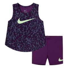Nike Veneer Tank Top & Shorts Set Purple