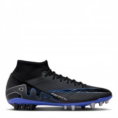 Nike Zoom Mercurial Superfly 9 Academy AG Artificial-Grass Soccer Cleats Black/Chrome