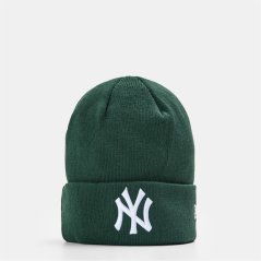 New Era Essential MLB Cuff Knit Beanie NY Green/White