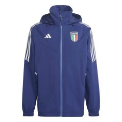 adidas Italy Rain Jacket 2022 Adults Dark Blue