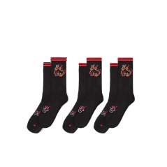 Money Flaming Ape Sport Sock 3Pk Black