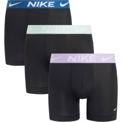 Nike 3 Pack Dri-FIT Boxer Shorts Mens Black/Green