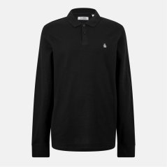 Original Penguin Men's Long-Sleeve Polo Shirt Black