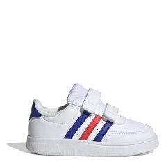 adidas Unisex Kids' Breaknet Casual Low-Top Trainers White/Blu/Red