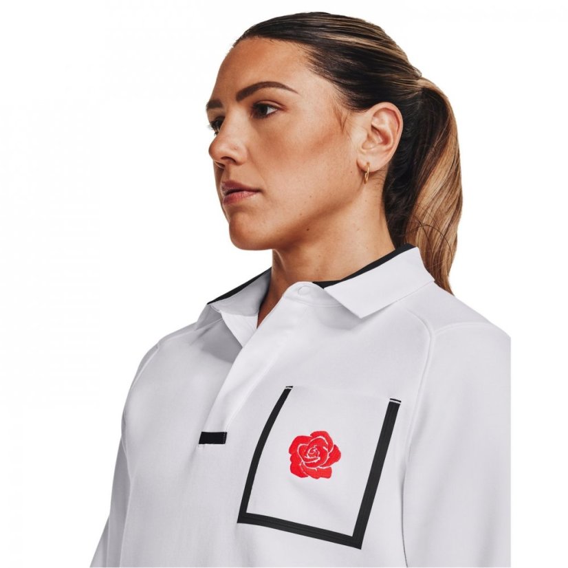 Under Armour Unisex Adults Summit Knitted Long-Sleeve Polo Shirt White