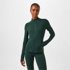 USA Pro Women's Core Fitness Long Sleeve Slim Fit Performance Training Jacket Khaki
