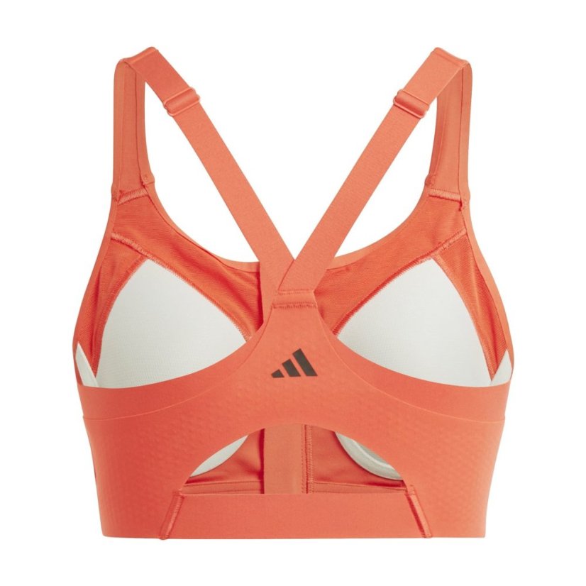 adidas TLRD Impact Luxe High-Support Zip Bra Womens Red