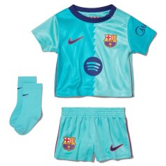 Nike Kids FC Barcelona Third 26/27 Jersey Shorts and Socks Mini Kit Blue/Red
