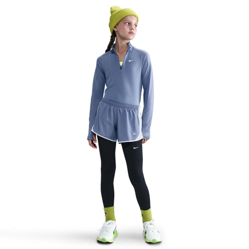 Nike Older Girls DRI-FIT Long Sleeve Half Zip Indigo