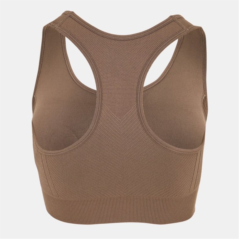 USA Pro UP Seamless Crop Sports Bra Dusky Mocha