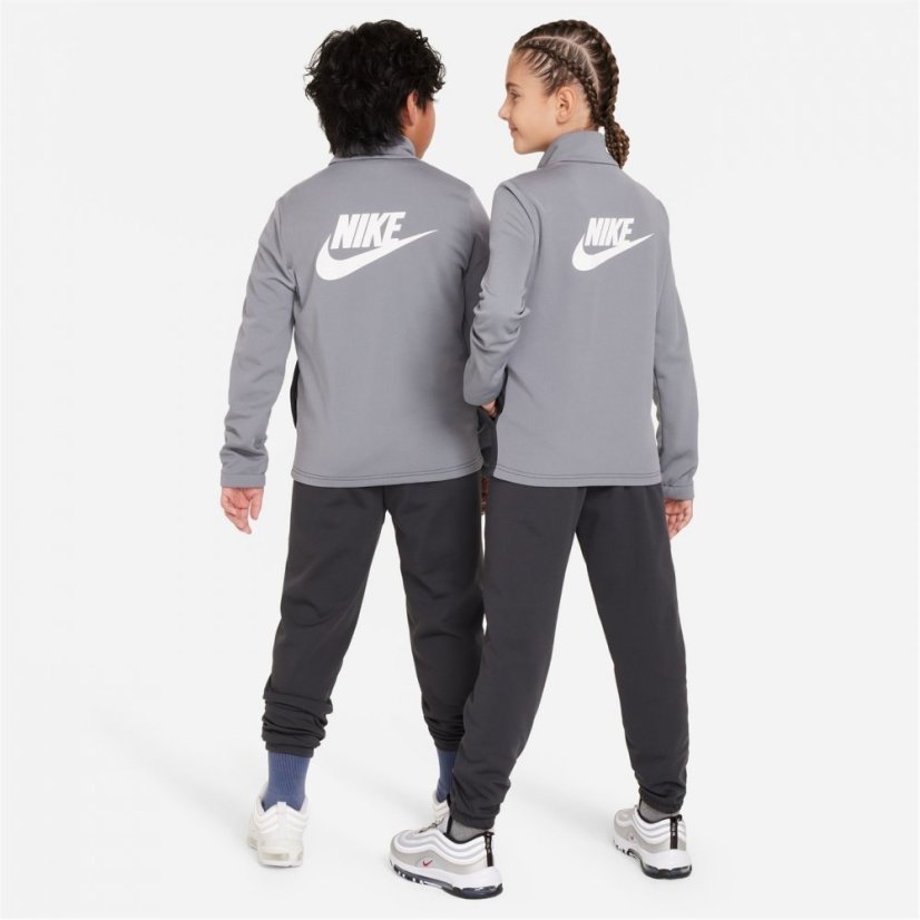 Nike NSW Poly Tracksuit Juniors Grey/Smoke