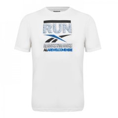 Reebok Running Graphic T-Shirt Mens White