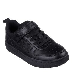Skechers Gore & Strap Sneaker Low-Top Trainers Boys Black Knit