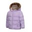 SoulCal Kids' 2 Zip Bubble Hooded Long Sleeve Short Puffer Jacket Purple