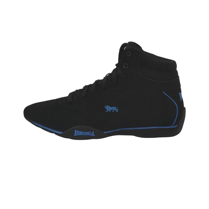 Lonsdale Camden Mid Mens Trainers Black/Blue