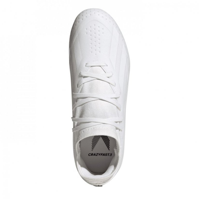 adidas X Crazyfast League Childrens Firm Ground Boots White/White