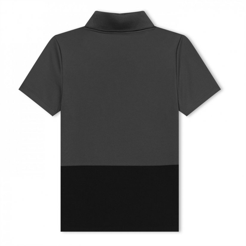 Umbro Poly Polo Shirt Juniors Carbon/Black