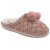 Dunlop Womens Knitted Mule Slippers Pink