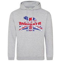 Lonsdale Printed Logo Hoodie Grey 1