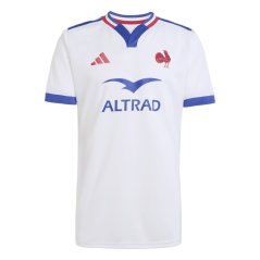 adidas Men's France Rugby Away Short Sleeve Six Nations 2026 Shirt White