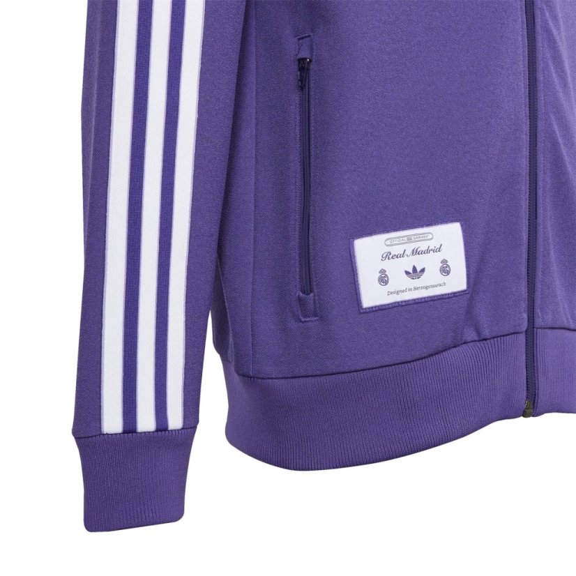 adidas Real Madrid Icon Tracksuit Top Junior's Unity Purple
