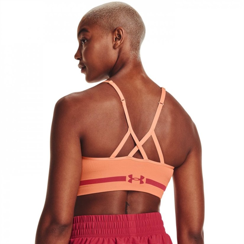 Under Armour Seamless Low Impact Longline Sports Bra Orange