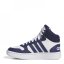adidas Hoops Mid- High Tops Junior Boys White/Blue