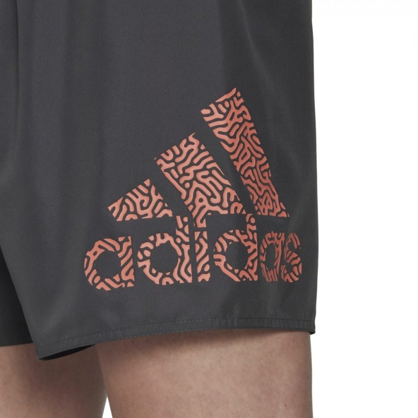 adidas Badge of Sport Swim Shorts Grey/Crl Fusion