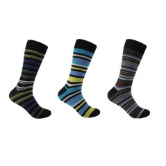 Firetrap 3pk Strip Sock Mens Brt Strp Asst