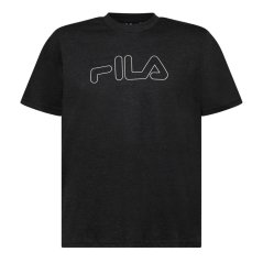 Fila Mens Harrison Graphic Logo T-Shirt Charcoal Marl