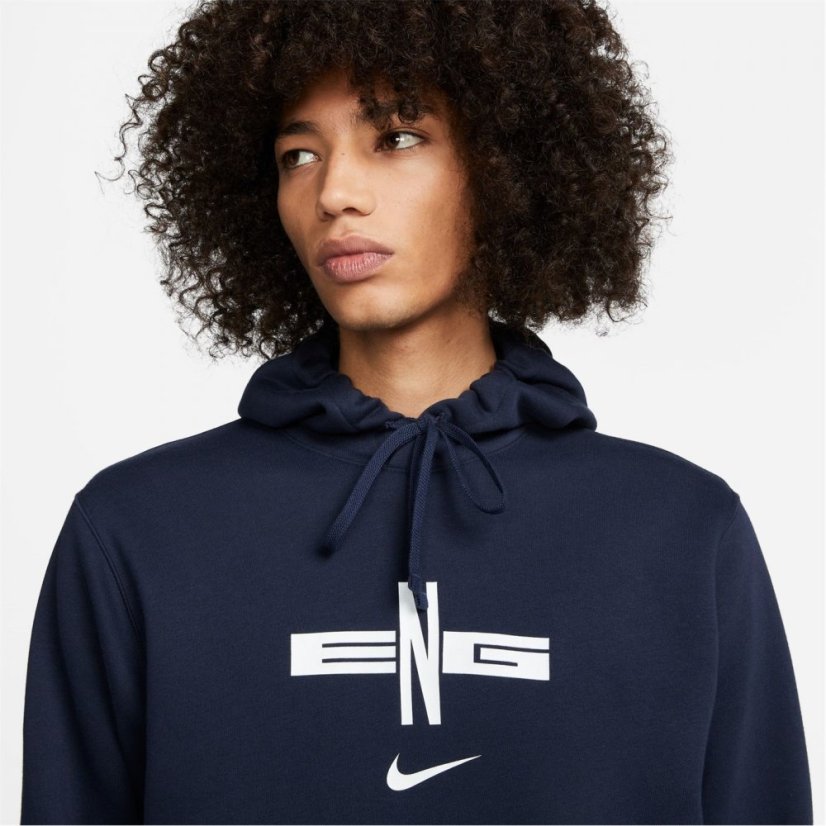 Nike Men's Pullover Fleece Hoodie Obsidian/White