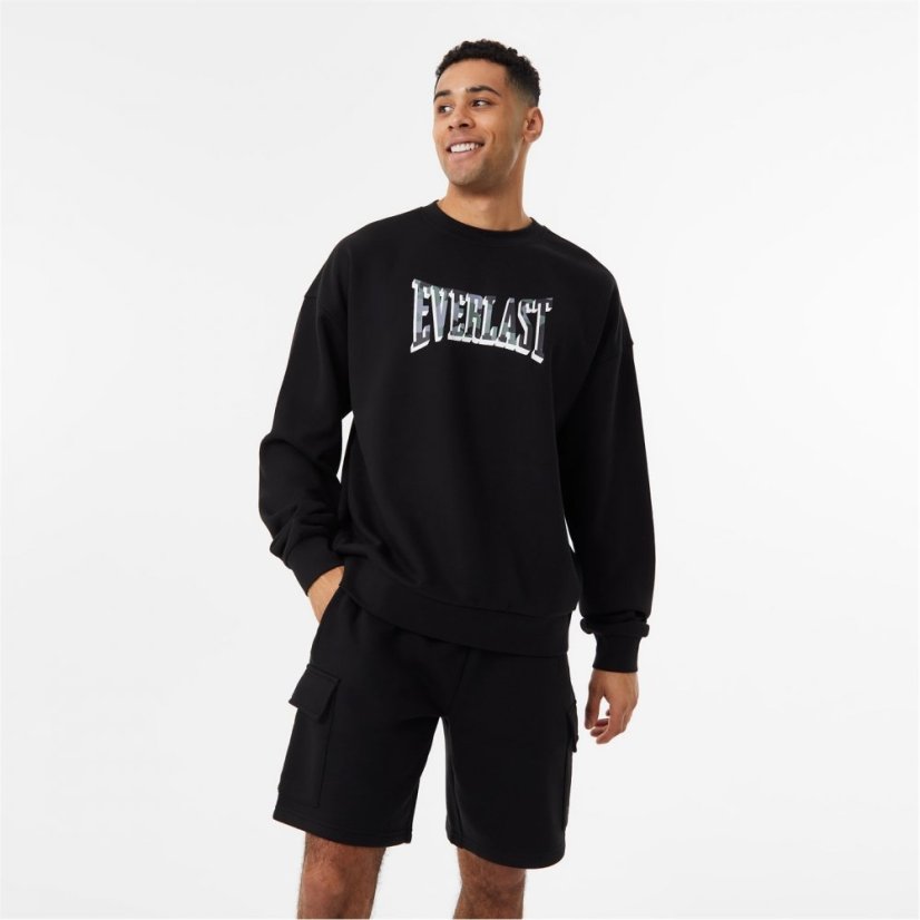 Everlast Camo Logo Sweatshirt Mens Black