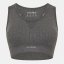 USA Pro UP Seamless Crop Sports Bra Charcoal