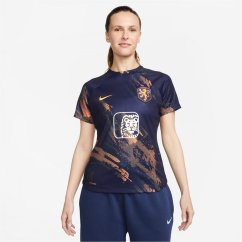 Nike Netherlands Pre Match Shirt 2023 Womens Blue