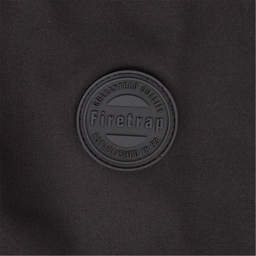 Firetrap Kids' Pocket Hooded Long Sleeve Softshell Jacket Black