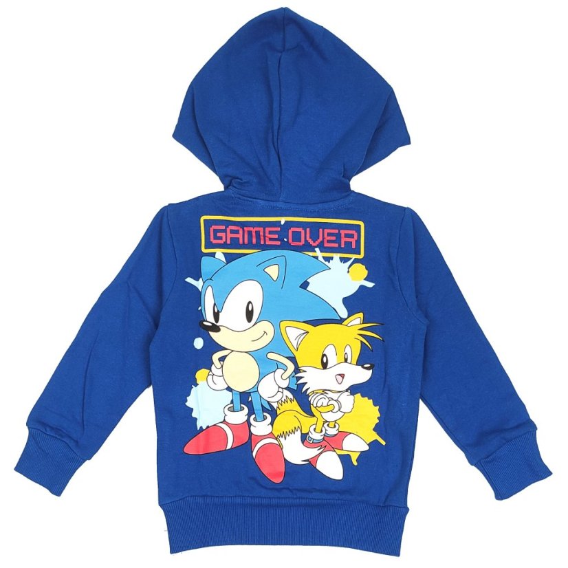 Dětská mikina Ježek Sonic - Game Over - Blue