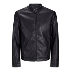 Jack and Jones Jack Dylan PU Jacket Plus Size Mens Black