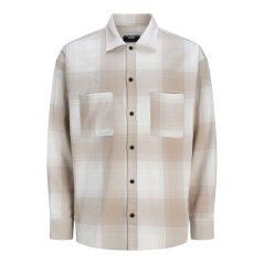 Jack and Jones Men's Darren Structured Overshirt Cloud Dancer