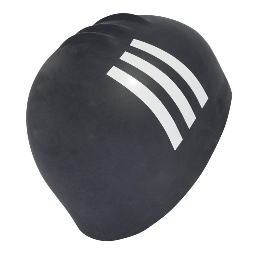 adidas 3-Stripes Swim Cap Adults Black/White