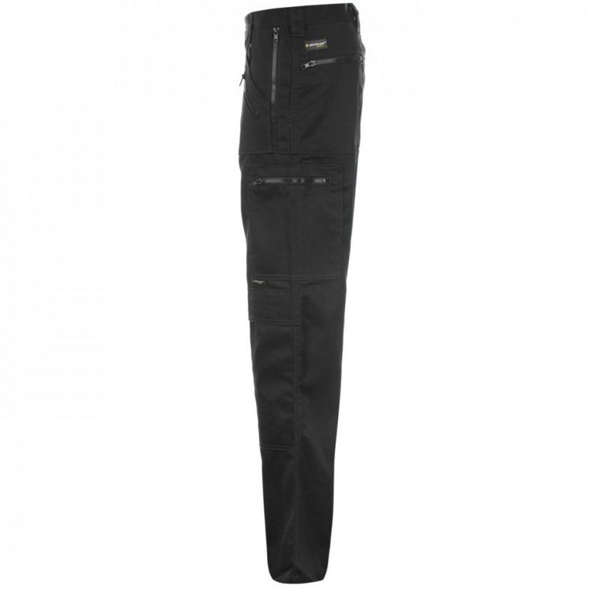 Dunlop Workwear Zipper Trousers Mens Black