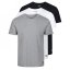 Reebok 3 Pack pánske tričko Black/Whit/Grey