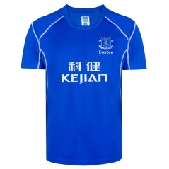 Score Draw Everton Retro Home Shirt 2002 Adults Blue/White