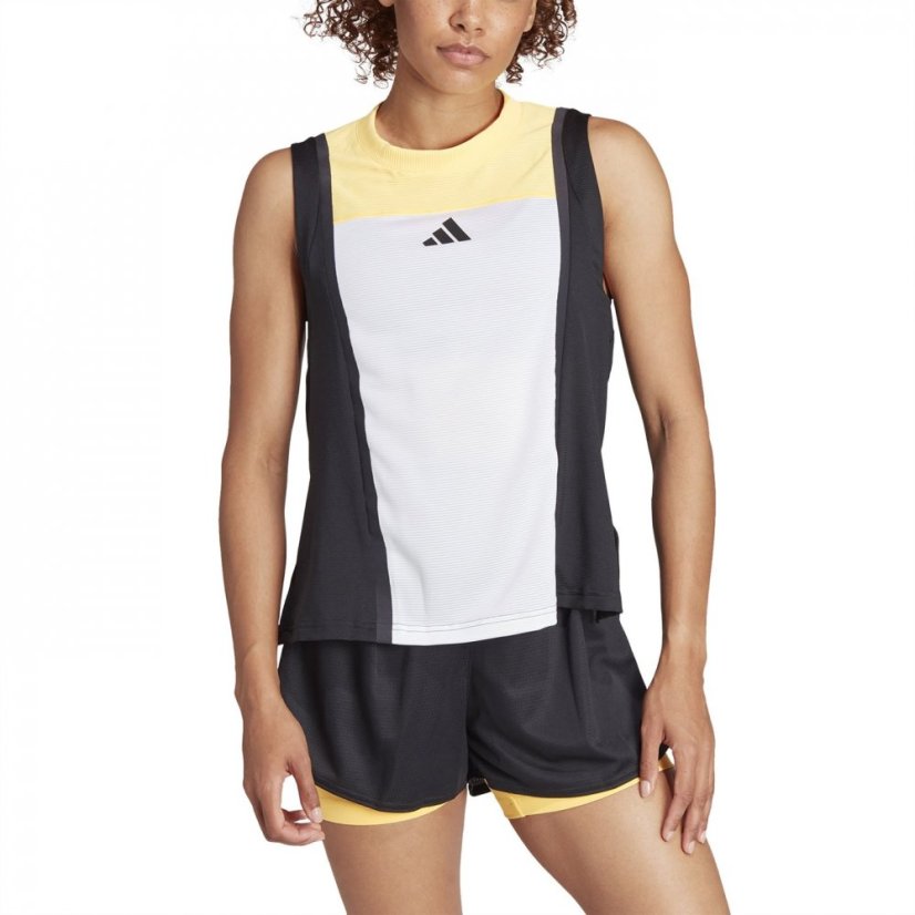 adidas Tennis HEAT.RDY Pro Match Tank Top Womens Wht/Blk/Ornge
