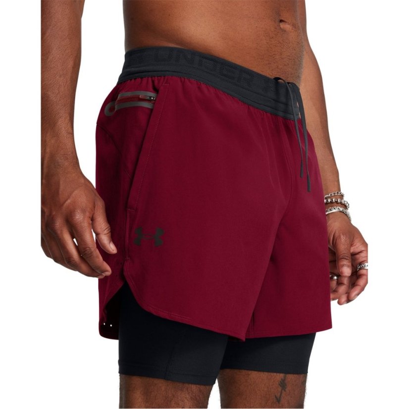 Under Armour Men's Peak 2-in-1 Woven Shorts Red