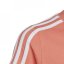 adidas Stripe Essentials T-Shirt Junior Coral/White