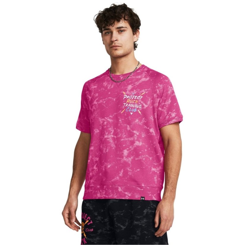 Under Armour Men's Short-Sleeve Performance Gym Top Pink