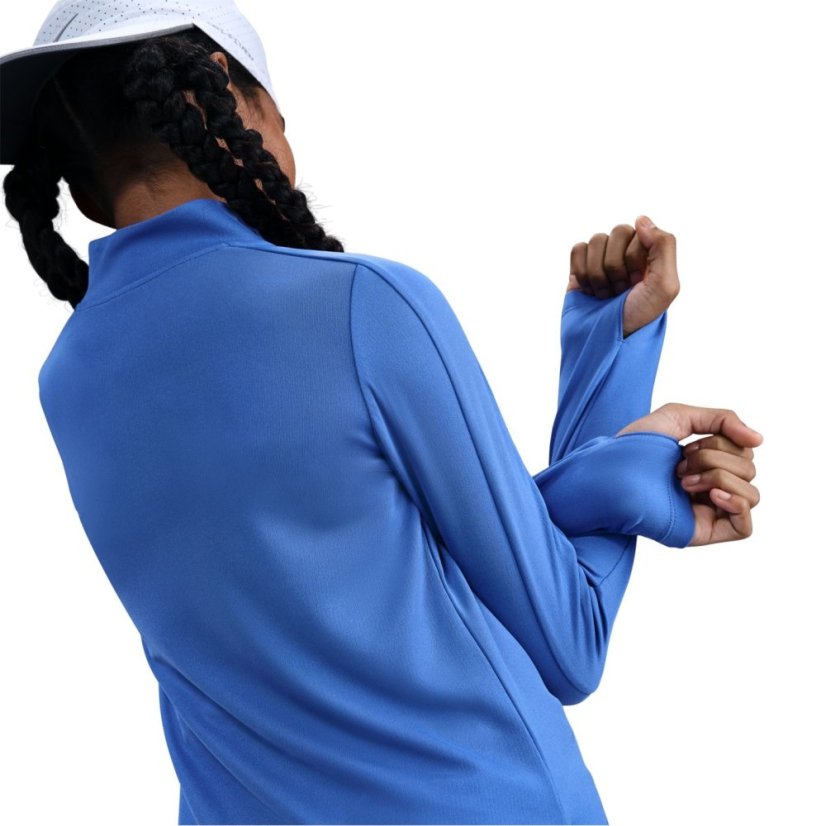 Nike Older Girls DRI-FIT Long Sleeve Half Zip Blue