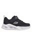 Skechers Kids' Meteor Leather Light Up Trainers Black/Grey