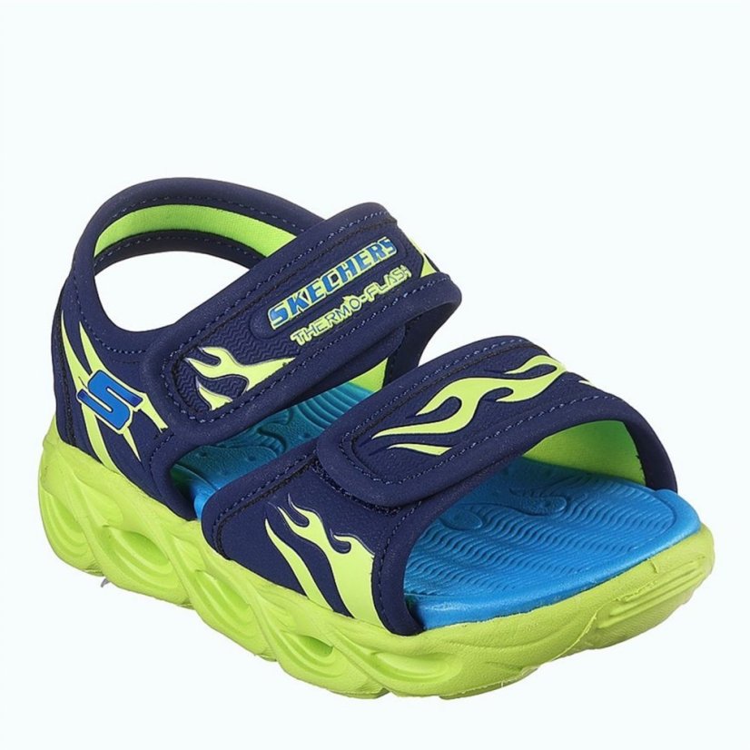 Skechers Lighted River Sandal W Flame Detail Low-Top Trainers Boys Navy/Lime