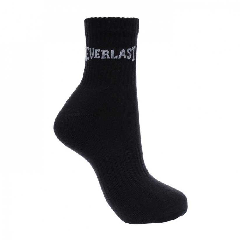 Everlast Quarter Sock 3 Pack Mens Black